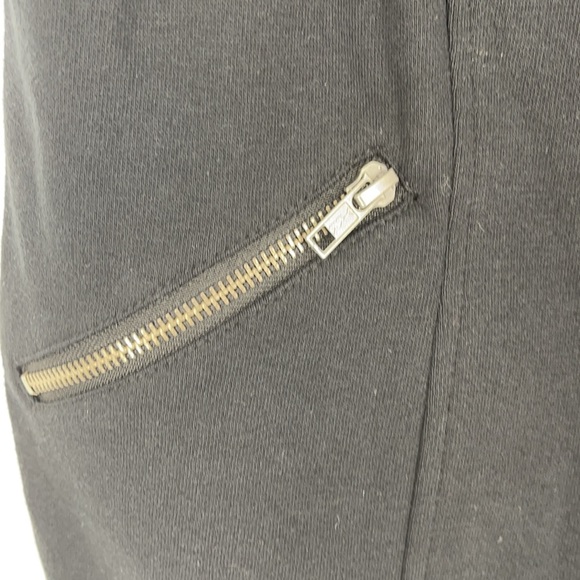 Silence + Noise black zipper fringe vest with collar front zipper pockets medium - Picture 7 of 9